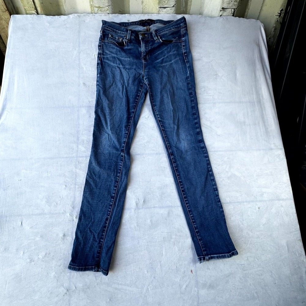 J Brand Skinny Jeans Womens 29 Blue Denim Cotton Slim Fit Whiskering Streetwear